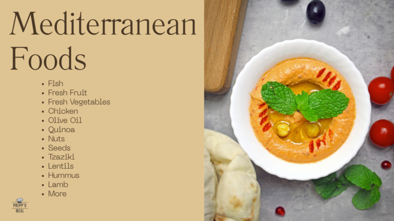 List of Mediterranean foods like fish and quinoa