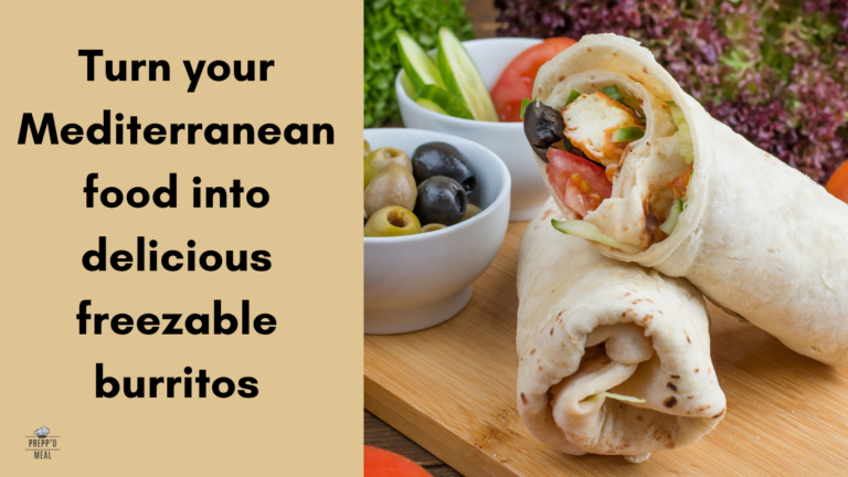 Mediterranean meal prep freezer burritos